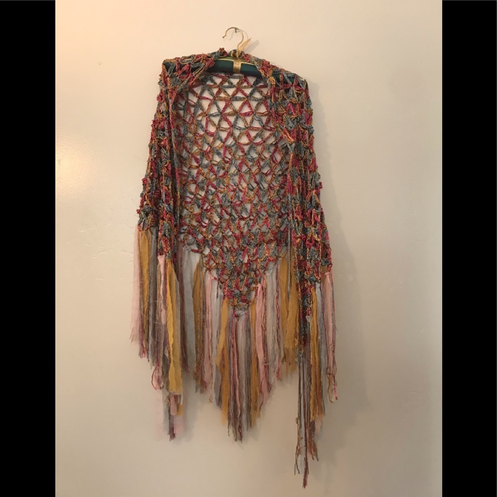 Cecilia de Boucort woven boho shawl.